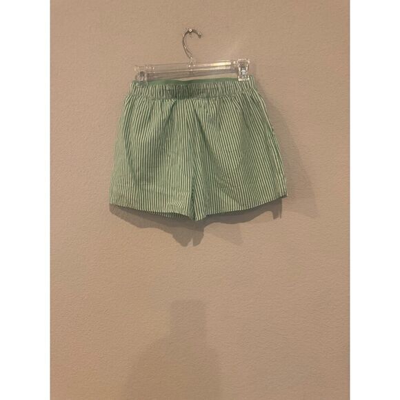 Girls Green Striped Boxer Shorts - Size Small, NWT (New With Tags) - Picture 2 of 4